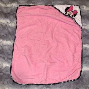 🌹Disney Minnie Mouse pink hooded towel